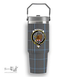 ScotsTee Shop Scottish Gladstone Crest Tartan Flip Straw Tumbler 20oz 30oz