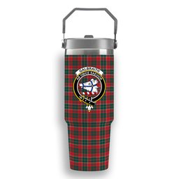 ScotsTee Shop Scottish Galbraith USA Modern Crest Tartan Flip Straw Tumbler 20oz 30oz