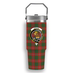 ScotsTee Shop Scottish Gregor of Balquhidder Ancient Crest Tartan Flip Straw Tumbler 20oz 30oz