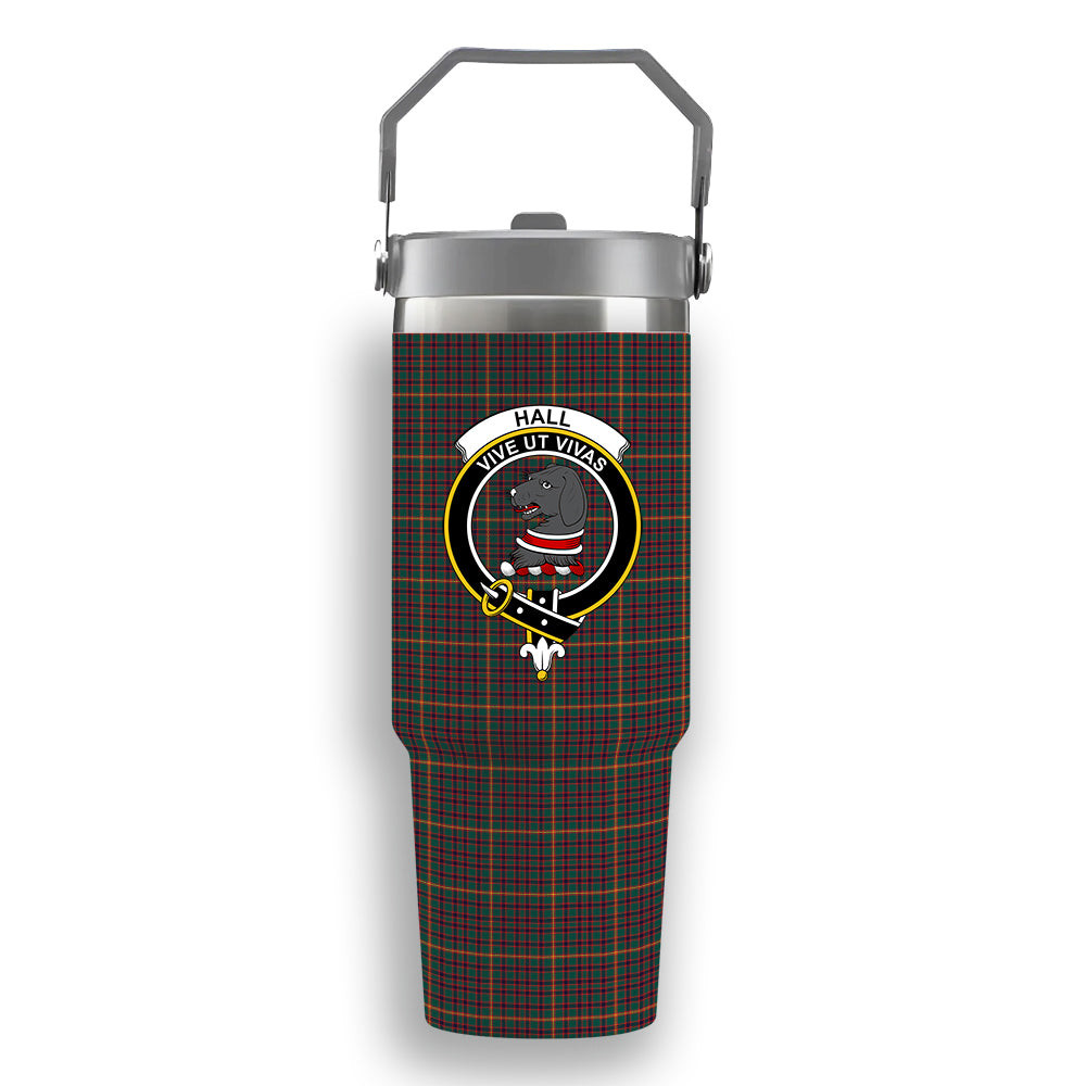 ScotsTee Shop Scottish Hall Modern Crest Tartan Flip Straw Tumbler 20oz 30oz