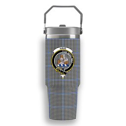 ScotsTee Shop Scottish Haig Modern Crest Tartan Flip Straw Tumbler 20oz 30oz