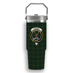 ScotsTee Shop Scottish Forbes 1842 Crest Tartan Flip Straw Tumbler 20oz 30oz