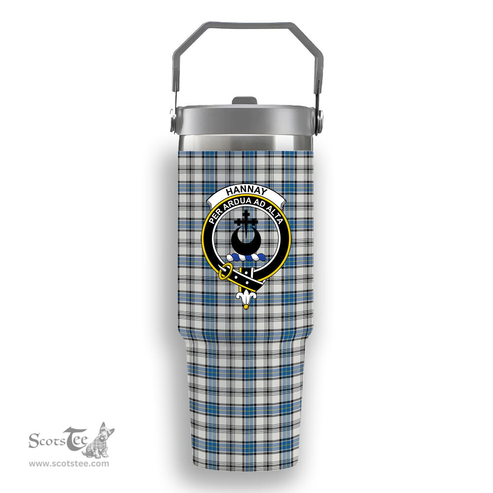 ScotsTee Shop Scottish Hannay Ancient Crest Tartan Flip Straw Tumbler 20oz 30oz