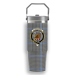 ScotsTee Shop Scottish Gladstanes Modern Crest Tartan Flip Straw Tumbler 20oz 30oz