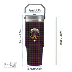 ScotsTee Shop Scottish Gillon Crest Tartan Flip Straw Tumbler 20oz 30oz