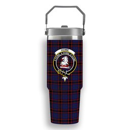 ScotsTee Shop Scottish Home Modern Crest Tartan Flip Straw Tumbler 20oz 30oz