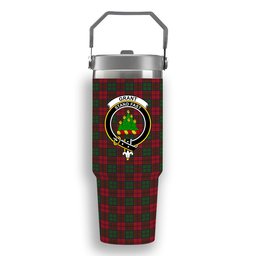 ScotsTee Shop Scottish Grant Crest Tartan Flip Straw Tumbler 20oz 30oz