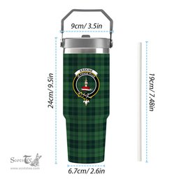 ScotsTee Shop Scottish Erskine Hunting Modern Crest Tartan Flip Straw Tumbler 20oz 30oz