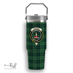 ScotsTee Shop Scottish Erskine Hunting Modern Crest Tartan Flip Straw Tumbler 20oz 30oz