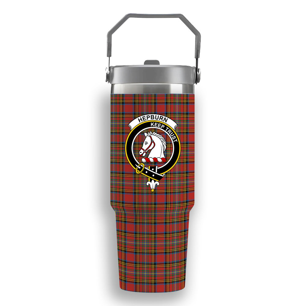 ScotsTee Shop Scottish Hepburn Ancient Crest Tartan Flip Straw Tumbler 20oz 30oz