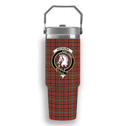 ScotsTee Shop Scottish Hepburn Ancient Crest Tartan Flip Straw Tumbler 20oz 30oz