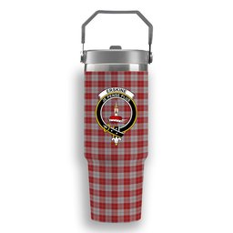 ScotsTee Shop Scottish Erskine Red Crest Tartan Flip Straw Tumbler 20oz 30oz