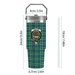 ScotsTee Shop Scottish Graham of Montrose Ancient Crest Tartan Flip Straw Tumbler 20oz 30oz