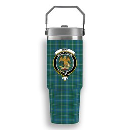 ScotsTee Shop Scottish Hay Hunting Modern Crest Tartan Flip Straw Tumbler 20oz 30oz