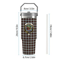 ScotsTee Shop Scottish Fraser Dress Crest Tartan Flip Straw Tumbler 20oz 30oz
