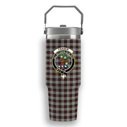 ScotsTee Shop Scottish Fraser Dress Crest Tartan Flip Straw Tumbler 20oz 30oz