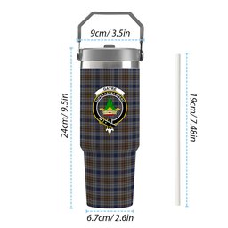 ScotsTee Shop Scottish Gayre Hunting Crest Tartan Flip Straw Tumbler 20oz 30oz