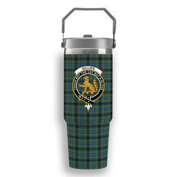 ScotsTee Shop Scottish Gillies Ancient Crest Tartan Flip Straw Tumbler 20oz 30oz
