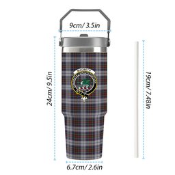 ScotsTee Shop Scottish MacBeth Dress Crest Tartan Flip Straw Tumbler 20oz 30oz