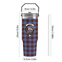 ScotsTee Shop Scottish Trotter Crest Tartan Flip Straw Tumbler 20oz 30oz