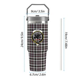 ScotsTee Shop Scottish Little Arisaid Modern Crest Tartan Flip Straw Tumbler 20oz 30oz