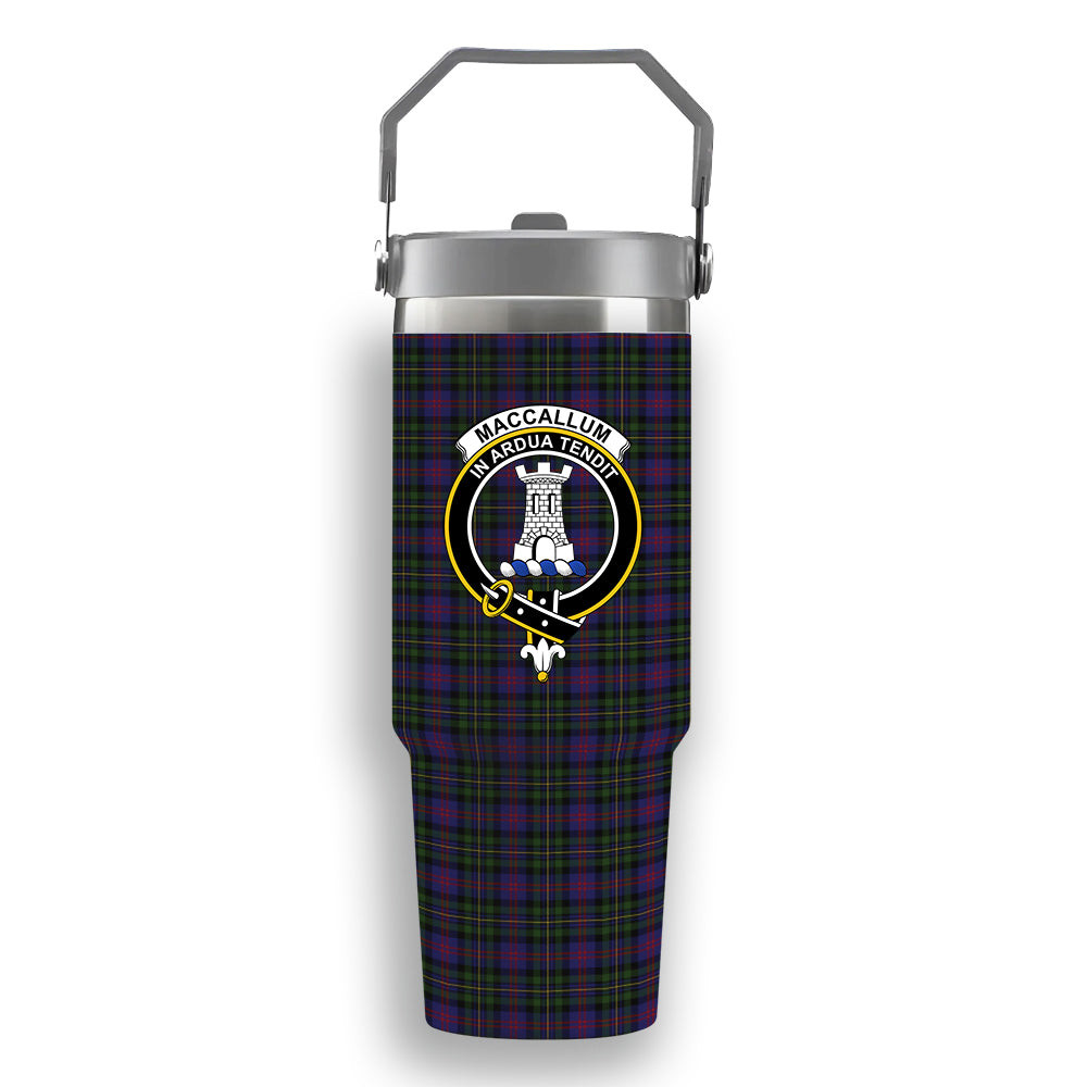 ScotsTee Shop Scottish MacCallum of Berwick Crest Tartan Flip Straw Tumbler 20oz 30oz