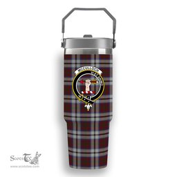 ScotsTee Shop Scottish McCulloch Dress Crest Tartan Flip Straw Tumbler 20oz 30oz