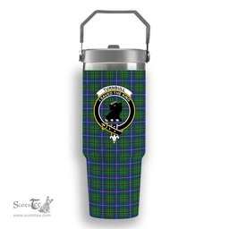 ScotsTee Shop Scottish Turnbull Hunting SC Crest Tartan Flip Straw Tumbler 20oz 30oz