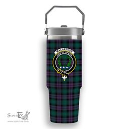 ScotsTee Shop Scottish MacArthur of Milton Modern Crest Tartan Flip Straw Tumbler 20oz 30oz