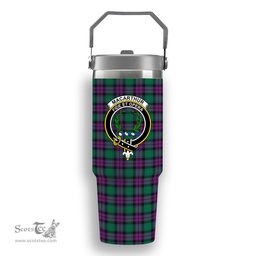 ScotsTee Shop Scottish MacArthur Milton Crest Tartan Flip Straw Tumbler 20oz 30oz
