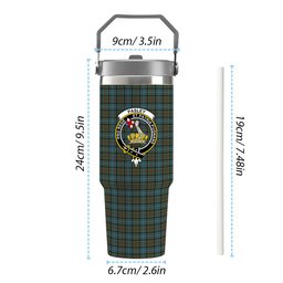 ScotsTee Shop Scottish Pasley Crest Tartan Flip Straw Tumbler 20oz 30oz