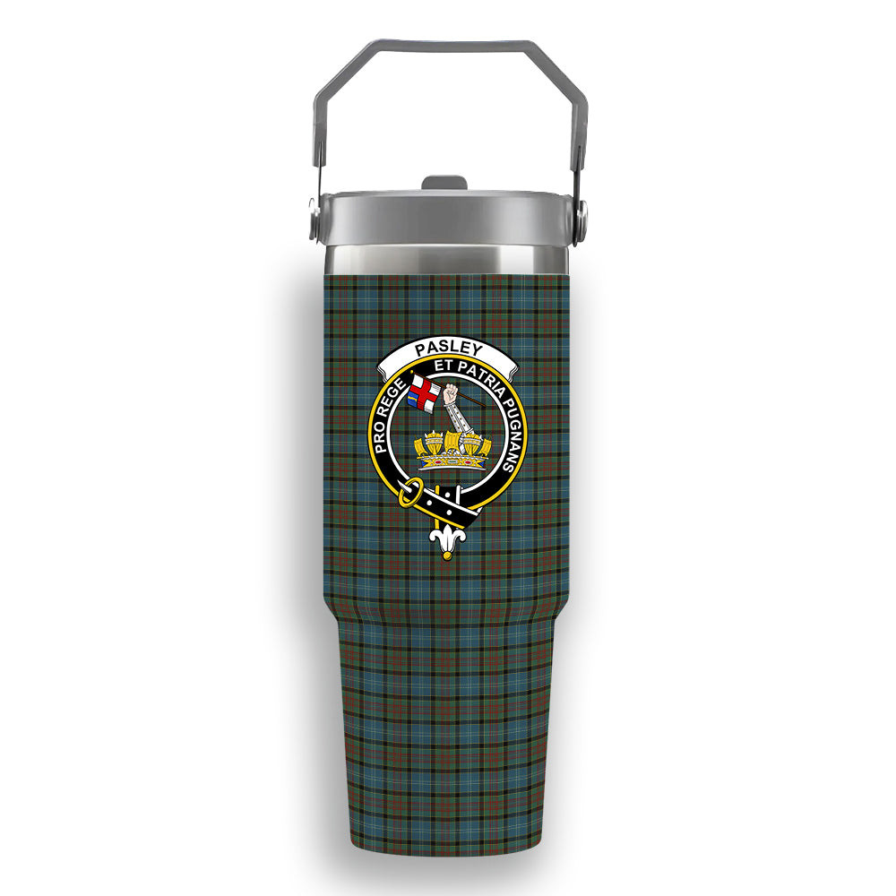 ScotsTee Shop Scottish Pasley Crest Tartan Flip Straw Tumbler 20oz 30oz