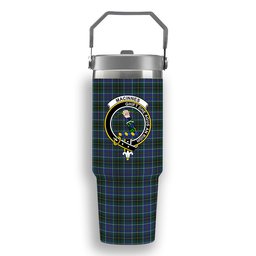 ScotsTee Shop Scottish MacInnes Modern Crest Tartan Flip Straw Tumbler 20oz 30oz