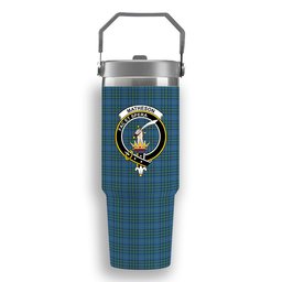 ScotsTee Shop Scottish Matheson Hunting Ancient Crest Tartan Flip Straw Tumbler 20oz 30oz