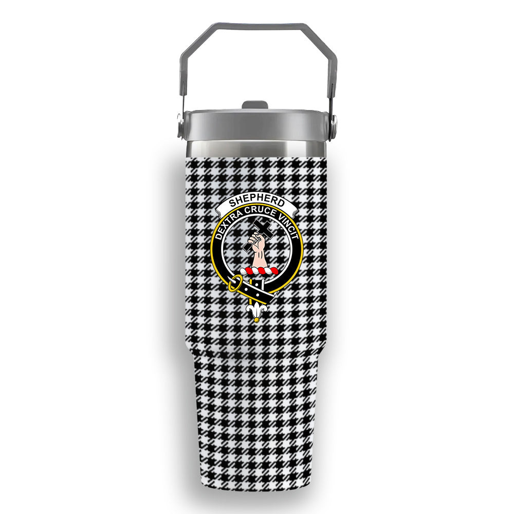 ScotsTee Shop Scottish Shepherd Crest Tartan Flip Straw Tumbler 20oz 30oz