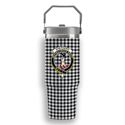 ScotsTee Shop Scottish Shepherd Crest Tartan Flip Straw Tumbler 20oz 30oz