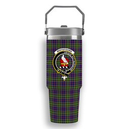 ScotsTee Shop Scottish Whitefoord Crest Tartan Flip Straw Tumbler 20oz 30oz