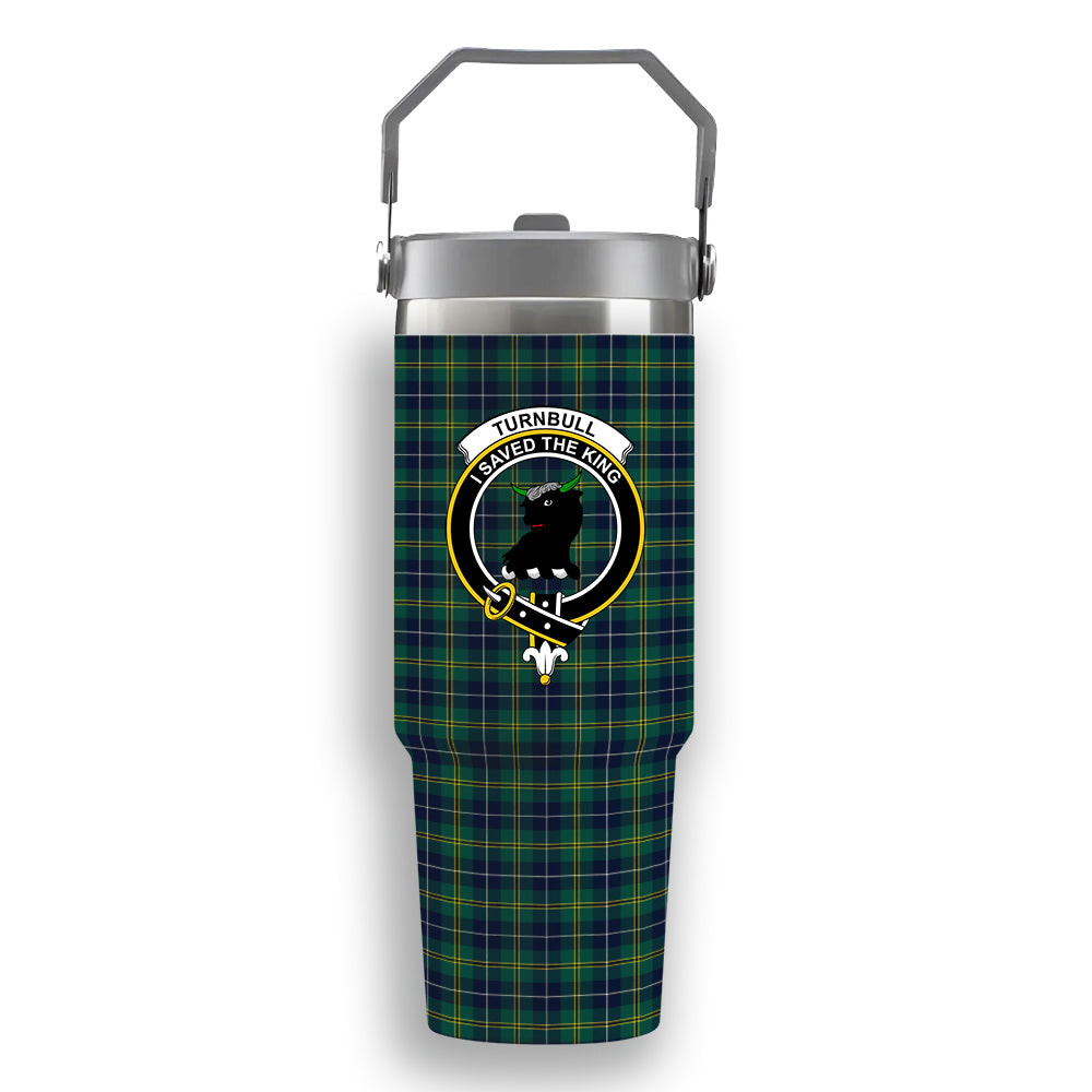 ScotsTee Shop Scottish Turnbull Hunting Modern Clan Crest Tartan Flip Straw Tumbler 20oz 30oz