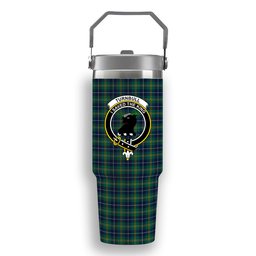 ScotsTee Shop Scottish Turnbull Hunting Modern Clan Crest Tartan Flip Straw Tumbler 20oz 30oz