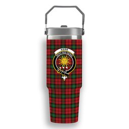 ScotsTee Shop Scottish Kerr Crest Tartan Flip Straw Tumbler 20oz 30oz
