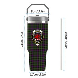 ScotsTee Shop Scottish Wilsons 064 Crest Tartan Flip Straw Tumbler 20oz 30oz