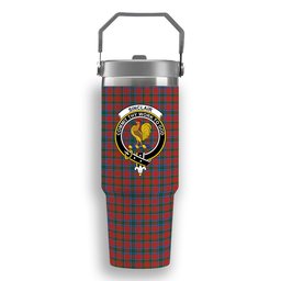 ScotsTee Shop Scottish Sinclair Lyon Count Ancient Crest Tartan Flip Straw Tumbler 20oz 30oz