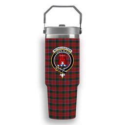 ScotsTee Shop Scottish McNaughton Crest Tartan Flip Straw Tumbler 20oz 30oz