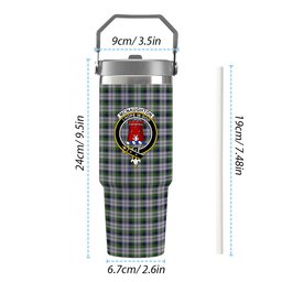 ScotsTee Shop Scottish McNaughton Dress Crest Tartan Flip Straw Tumbler 20oz 30oz