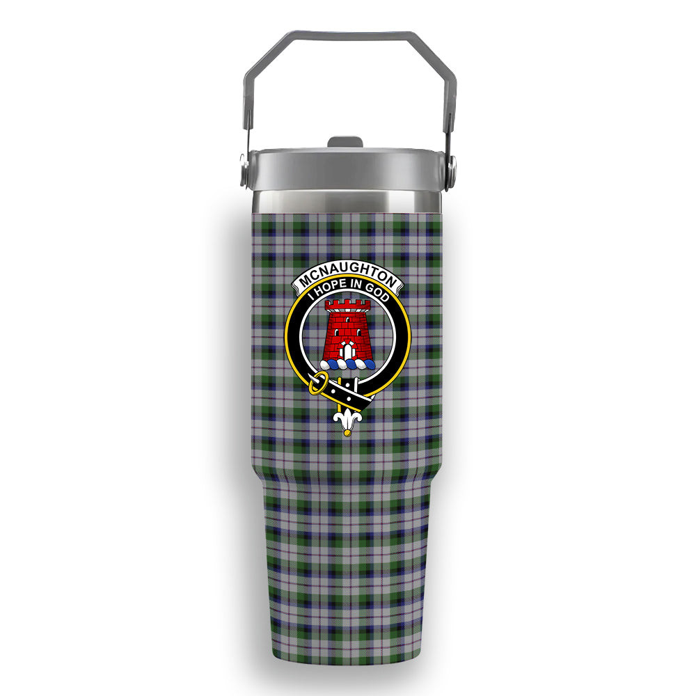 ScotsTee Shop Scottish McNaughton Dress Crest Tartan Flip Straw Tumbler 20oz 30oz
