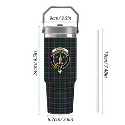 ScotsTee Shop Scottish Russell 1 Crest Tartan Flip Straw Tumbler 20oz 30oz