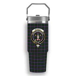 ScotsTee Shop Scottish Russell 1 Crest Tartan Flip Straw Tumbler 20oz 30oz