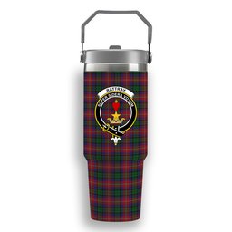 ScotsTee Shop Scottish Rattray of Lude Crest Tartan Flip Straw Tumbler 20oz 30oz