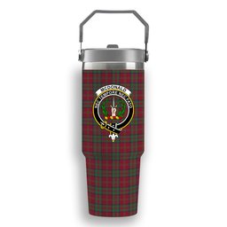 ScotsTee Shop Scottish McDonald of Glencoe Modern Crest Tartan Flip Straw Tumbler 20oz 30oz