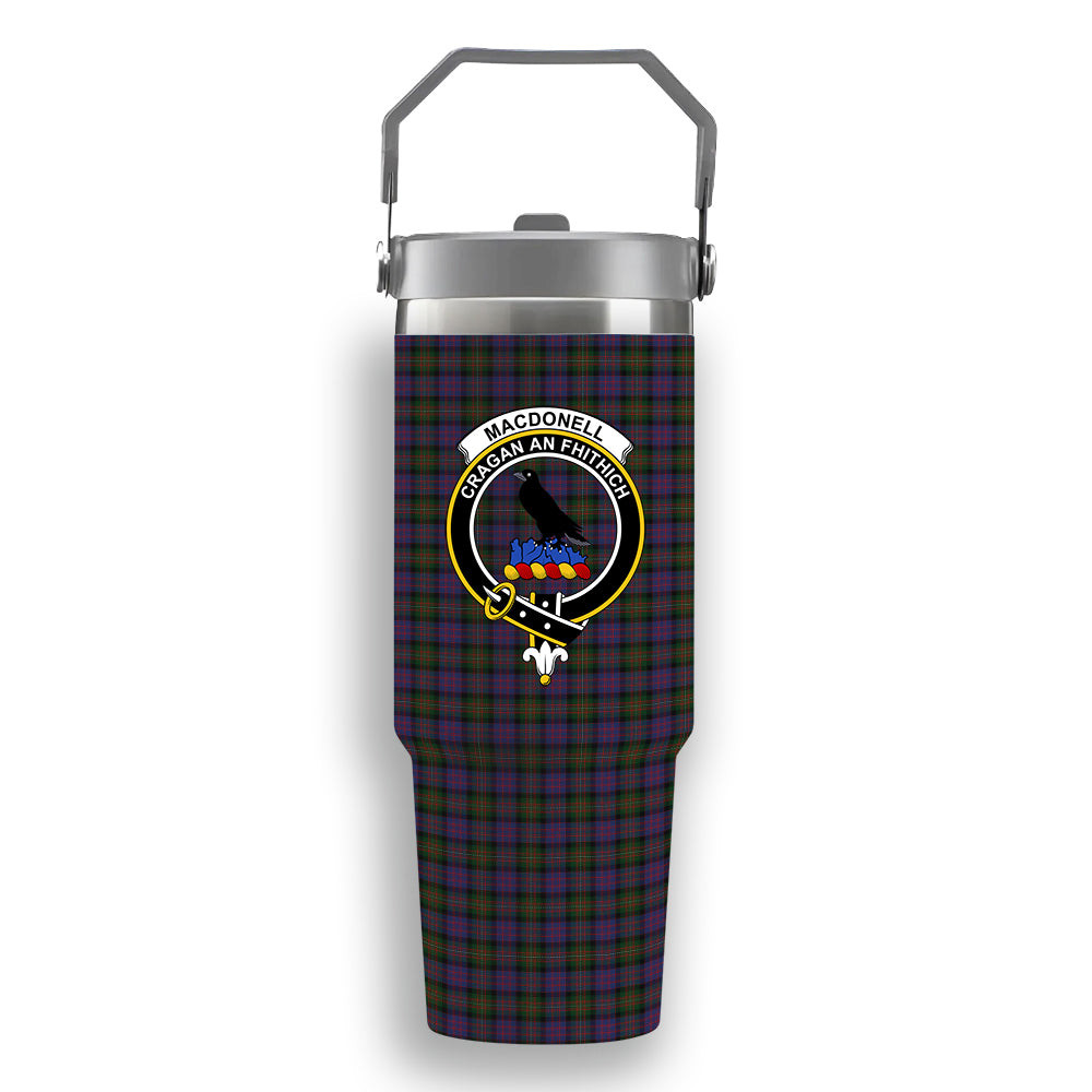 ScotsTee Shop Scottish MacDonell of Glengarry Crest Tartan Flip Straw Tumbler 20oz 30oz